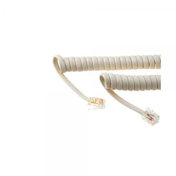 Cordão Espiral p/ Monofone 5m Branco - Dantas Telecom